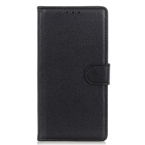 Калъф Тефтер Litchi Grain Wallet Stand за OnePlus Nord, Черен