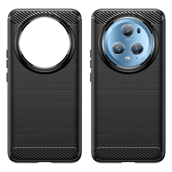 Carbon Silicone Case for Huawei Honor Magic 5 Pro, Black 3