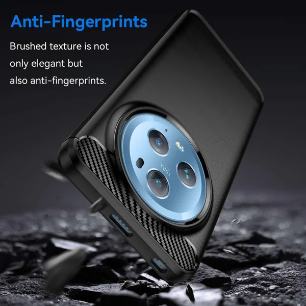 Carbon Silicone Case for Huawei Honor Magic 5 Pro, Black 4