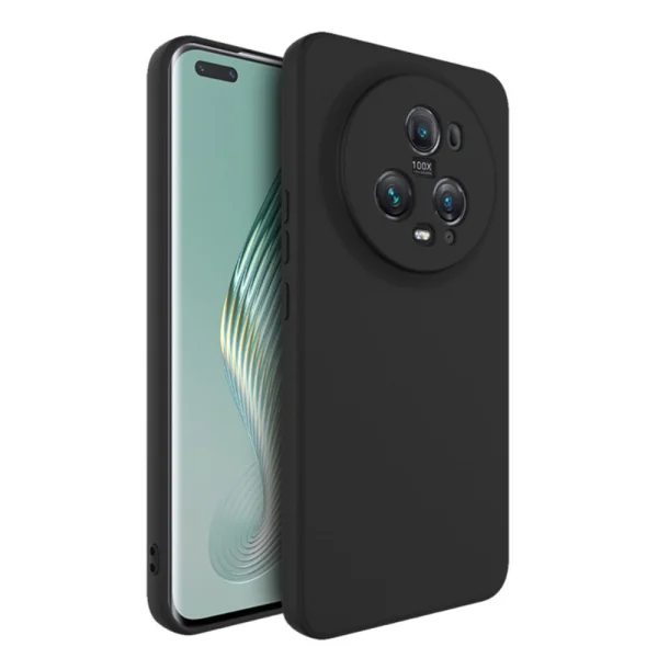 Matte Silicone Case for Huawei Honor Magic 5 Pro, Black 1