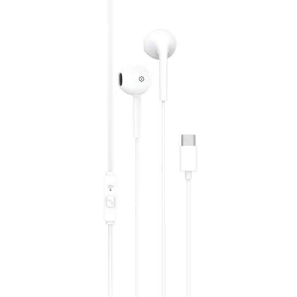 Слушалки с микрофон PAVAREAL PA-M13, Type C, Бял 1
