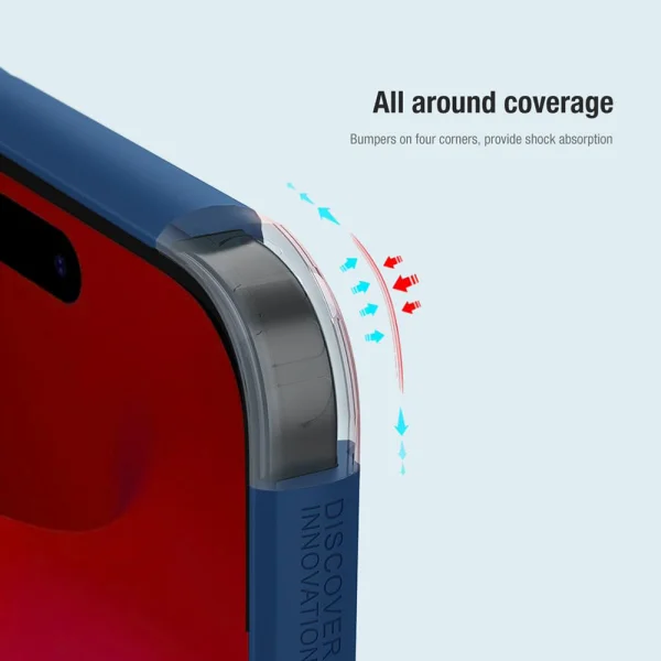 Shockproof case Nillkin Super Pro Frosted for Iphone 15 Pro Max, Blue 6