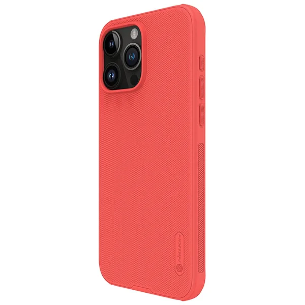 Удароустойчив калъф Nillkin Super Pro Frosted за Iphone 15 Pro Max, Червен 2