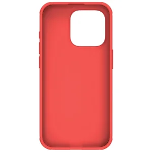 Удароустойчив калъф Nillkin Super Pro Frosted за Iphone 15 Pro Max, Червен 4