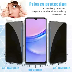 Стъклен Протектор PRIVACY за Samsung Galaxy A35 5G и Samsung Galaxy A55 5G, Черен 3