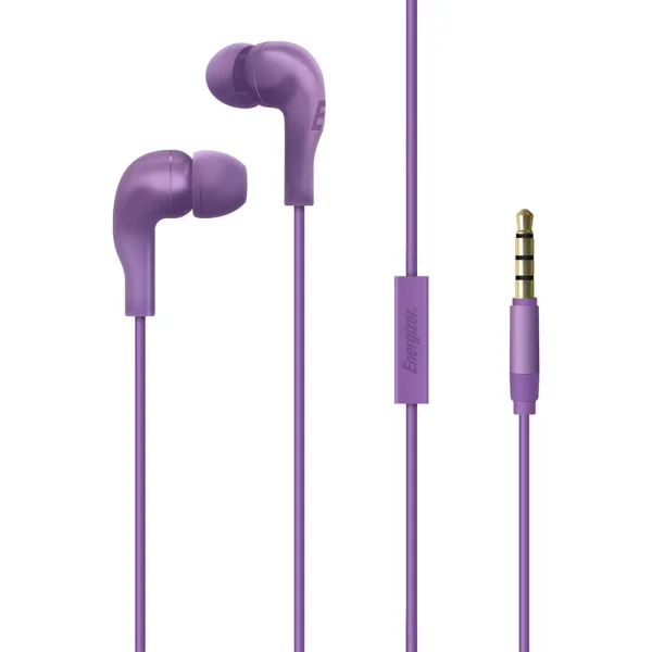 In-ear headphones with microphone Energizer CIA5, Jack 3.5mm, Purple 2