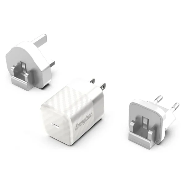 Зарядно устройство Energizer A20MU, USB-C, EU, UK, US, 20W, Бял 3