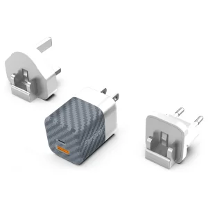 Energizer A38QMU Charger, USB-C, USB, EU, UK, US, QC3.0, 38W, Silver 3