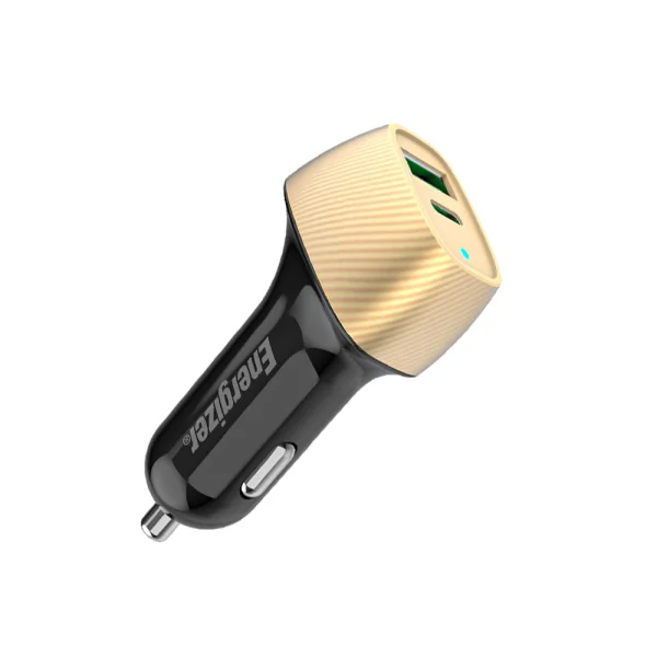 Зарядно за кола Energizer D38BG, USB, USB-C, 38W, QC3.0, Черен-златист 2