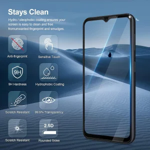 Glass Protector 5D Full Glue for Samsung Galaxy A14, Black 4