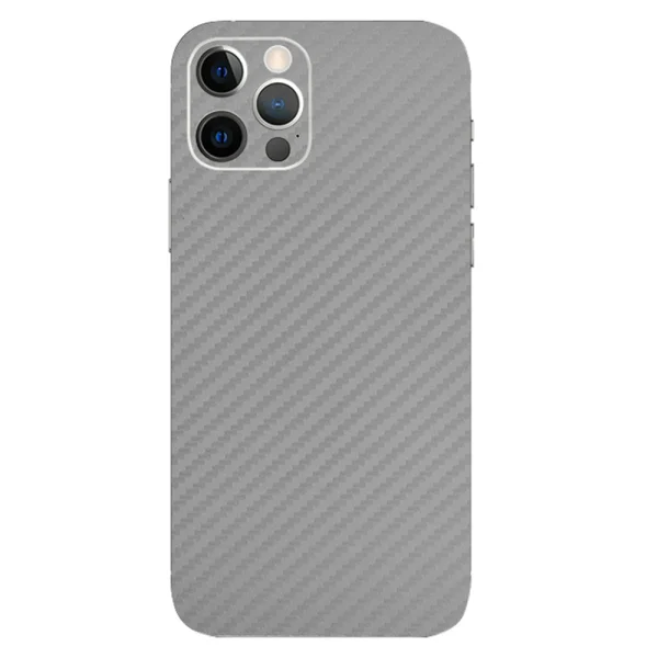 Фолио протектор за гърба на iPhone 13 Pro Max, Сребрист карбон 1