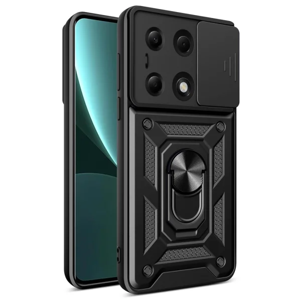 Удароустойчив калъф Slide Camera за Xiaomi Redmi Note 13 Pro 4G, Черен 1