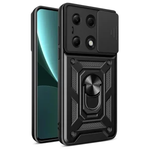 Удароустойчив калъф Slide Camera за Xiaomi Redmi Note 13 Pro 4G, Черен