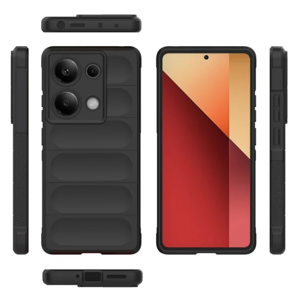 Силиконов калъф Wear-resistant за Xiaomi Redmi Note 13 Pro 4G, Черен 2