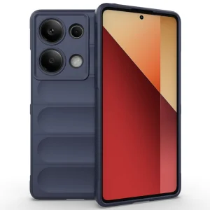Силиконов калъф Wear-resistant за Xiaomi Redmi Note 13 Pro 4G, Тъмно син