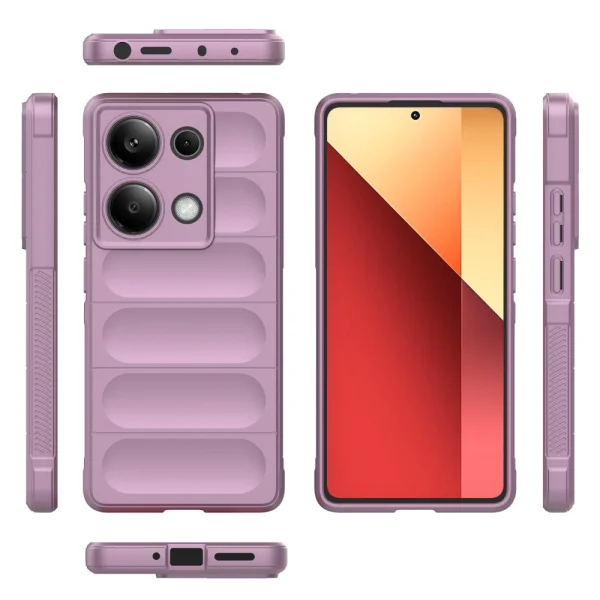 Силиконов калъф Wear-resistant за Xiaomi Redmi Note 13 Pro 4G, Светло лилав 2