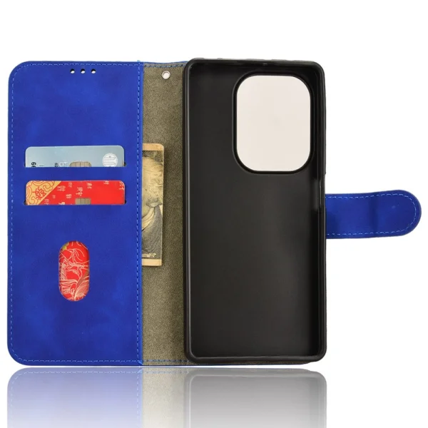 Калъф тефтер Leather Skin-touch за Xiaomi Redmi Note 13 Pro 4G, Син 4