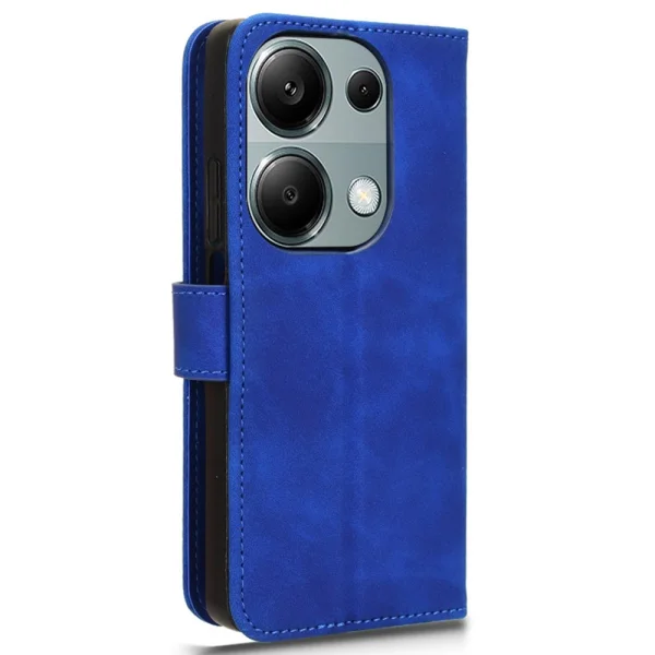 Калъф тефтер Leather Skin-touch за Xiaomi Redmi Note 13 Pro 4G, Син 5