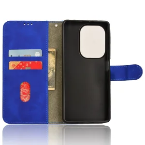 Калъф тефтер Leather Skin-touch за Xiaomi Redmi Note 13 Pro 4G, Син 4