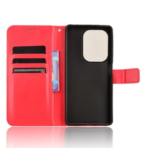 Crazy Horse Flip Case for Xiaomi Redmi Note 13 Pro 4G, Red 4