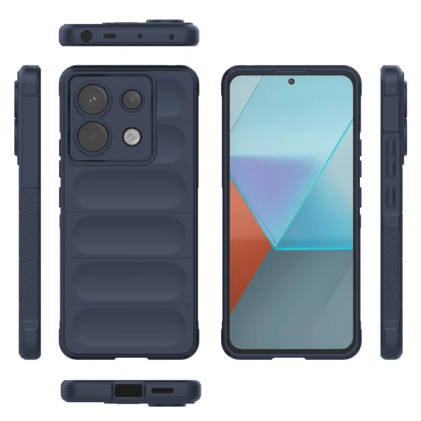 Силиконов калъф Wear-resistant за Xiaomi Redmi Note 13 Pro 5G, Тъмно син 3
