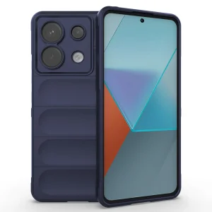 Силиконов калъф Wear-resistant за Xiaomi Redmi Note 13 Pro 5G, Тъмно син