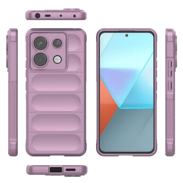 Силиконов калъф Wear-resistant за Xiaomi Redmi Note 13 Pro 5G, Светло лилав 2