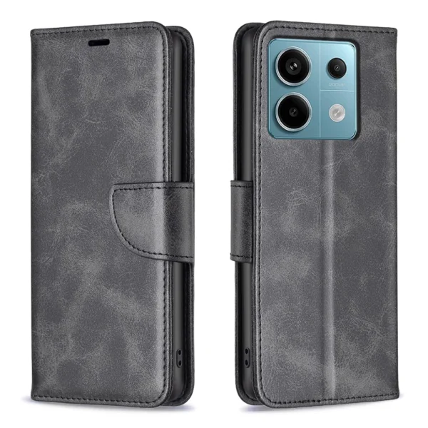 Leather Wallet flip case for Xiaomi Redmi Note 13 Pro 5G, Black 1