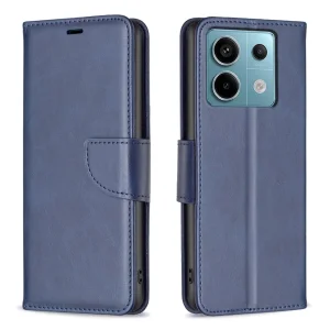 Калъф тефтер Leather Wallet за Xiaomi Redmi Note 13 Pro 5G, Син