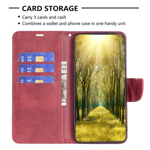 Калъф тефтер Leather Wallet за Xiaomi Redmi Note 13 Pro 5G, Червен 3