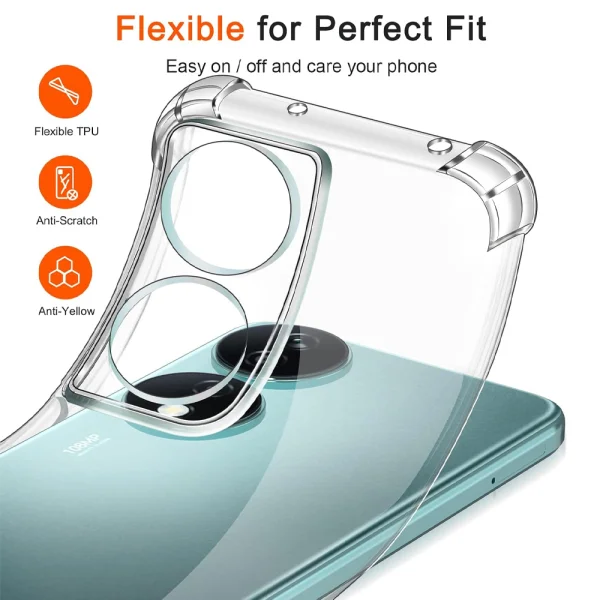 Silicone case Anti-drop for Huawei Honor X7b, Transparent 2