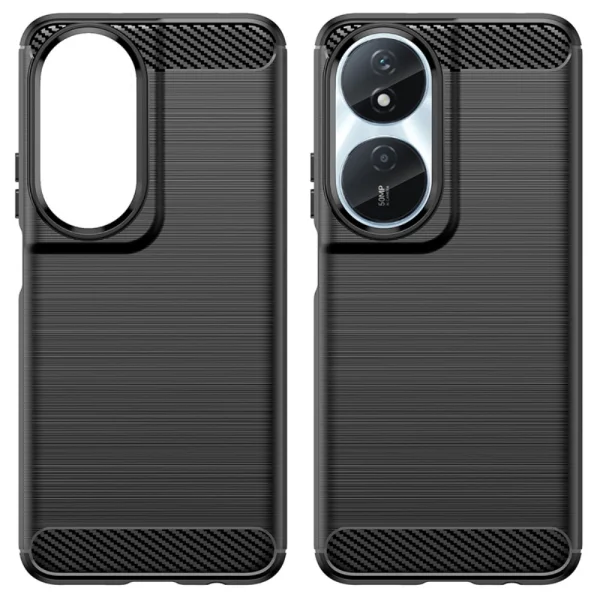 Carbon Silicone Case for Huawei Honor X7b, Black 2