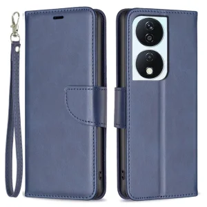Leather Wallet flip case for Huawei Honor X7b, Blue