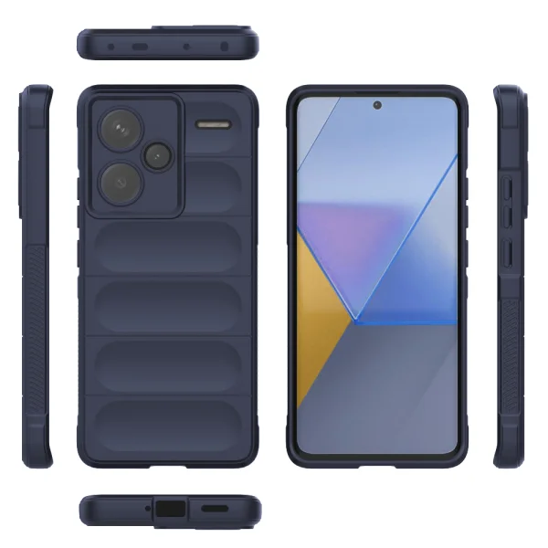 Силиконов калъф Wear-resistant за Xiaomi Redmi Note 13 Pro+ 5G, Тъмно син 2
