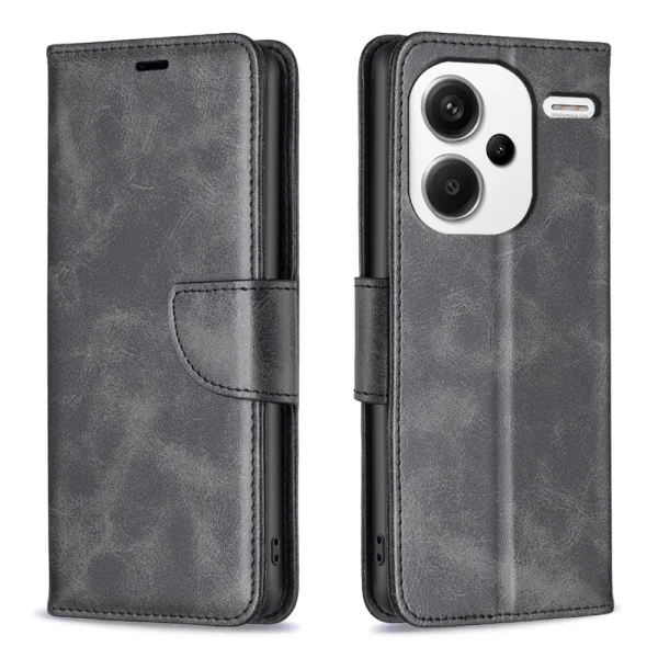 Leather Wallet book case for Xiaomi Redmi Note 13 Pro+ 5G, Black 1