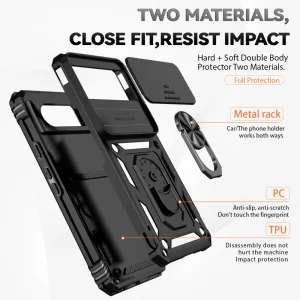 Удароустойчив калъф Slide Camera за Google Pixel 8, Черен 4