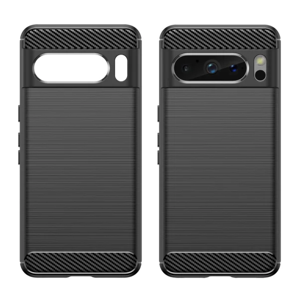 Силиконов Калъф Carbon за Google Pixel 8 Pro, Черен 2