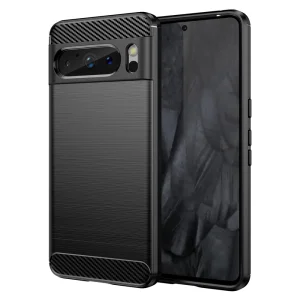 Силиконов Калъф Carbon за Google Pixel 8 Pro, Черен