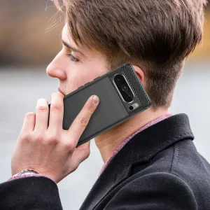 Силиконов Калъф Carbon за Google Pixel 8 Pro, Черен 4