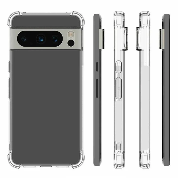 Silicone case Anti-drop for Google Pixel 8 Pro, Transparent 4