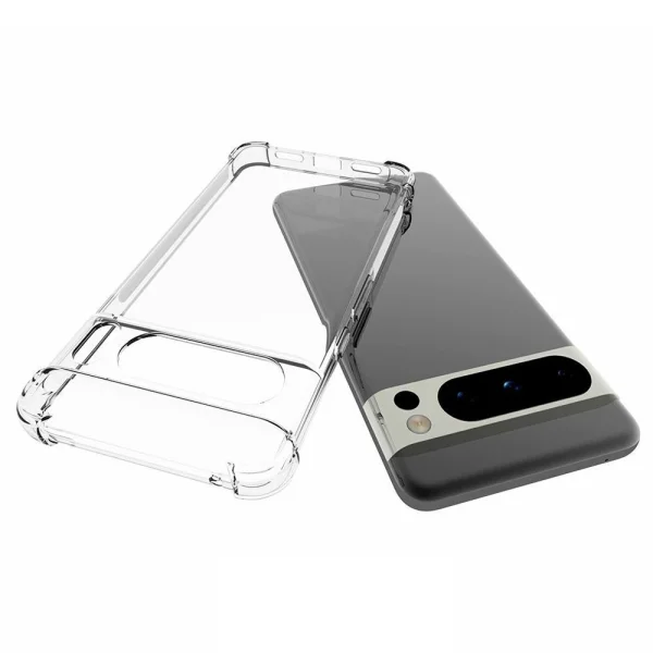 Silicone case Anti-drop for Google Pixel 8 Pro, Transparent 3