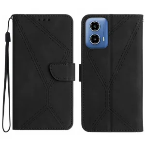 Калъф тефтер Wallet за Motorola Moto G34, Черен