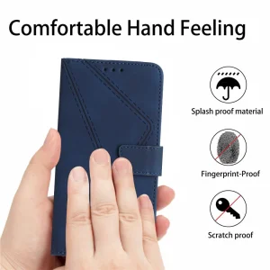 Wallet flip case for Motorola Moto G34, Blue 5