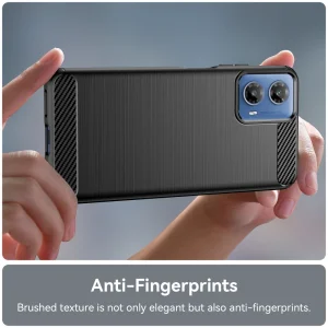 Silicone Case Carbon for Motorola Moto G34, Black 4