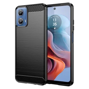 Силиконов Калъф Carbon за Motorola Moto G34, Черен