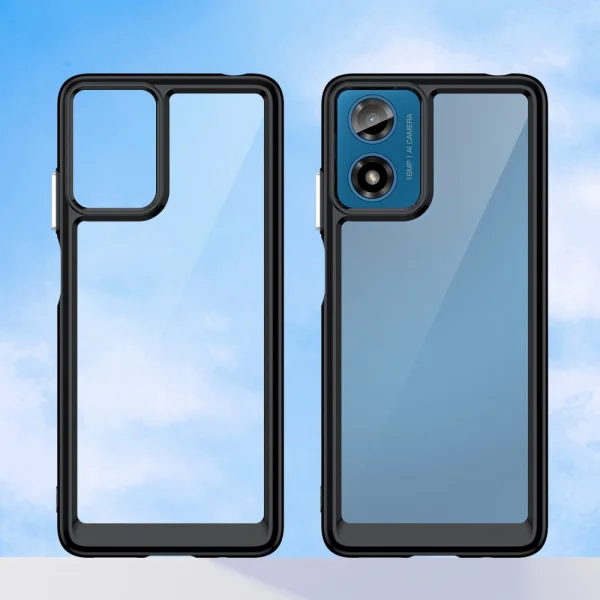 Удароустойчив калъф Acrylic за Matorola Moto G24, G04, Черен 2