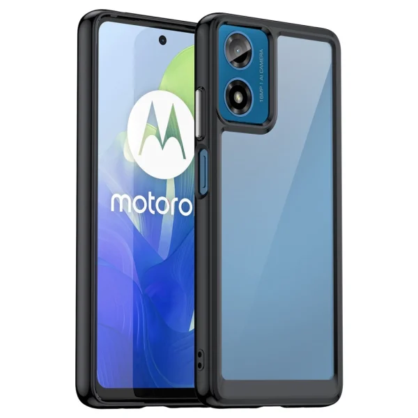 Удароустойчив калъф Acrylic за Matorola Moto G24, G04, Черен 1