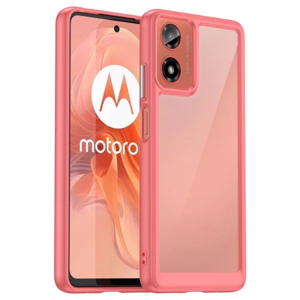 Shockproof Acrylic Case for Matorola Moto G24, G04, Red 1