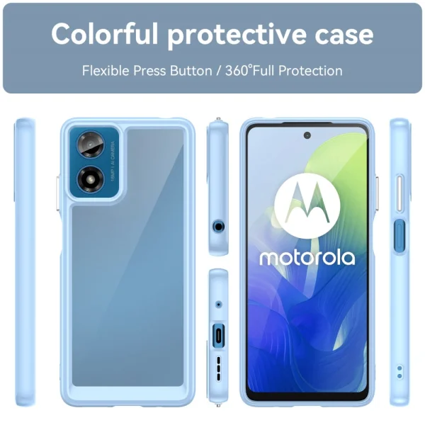 Удароустойчив калъф Acrylic за Matorola Moto G24, G04, Син 4