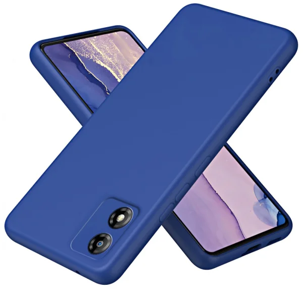 Silicone case Fiber Lining for Motorola E13, 2.2 mm, Blue 1